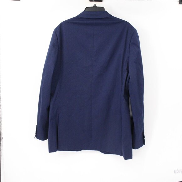 J Crew Sport Coat Mens 44L Ludlow larusmiani Two Button Blue Cotton Stretch - Picture 3 of 15